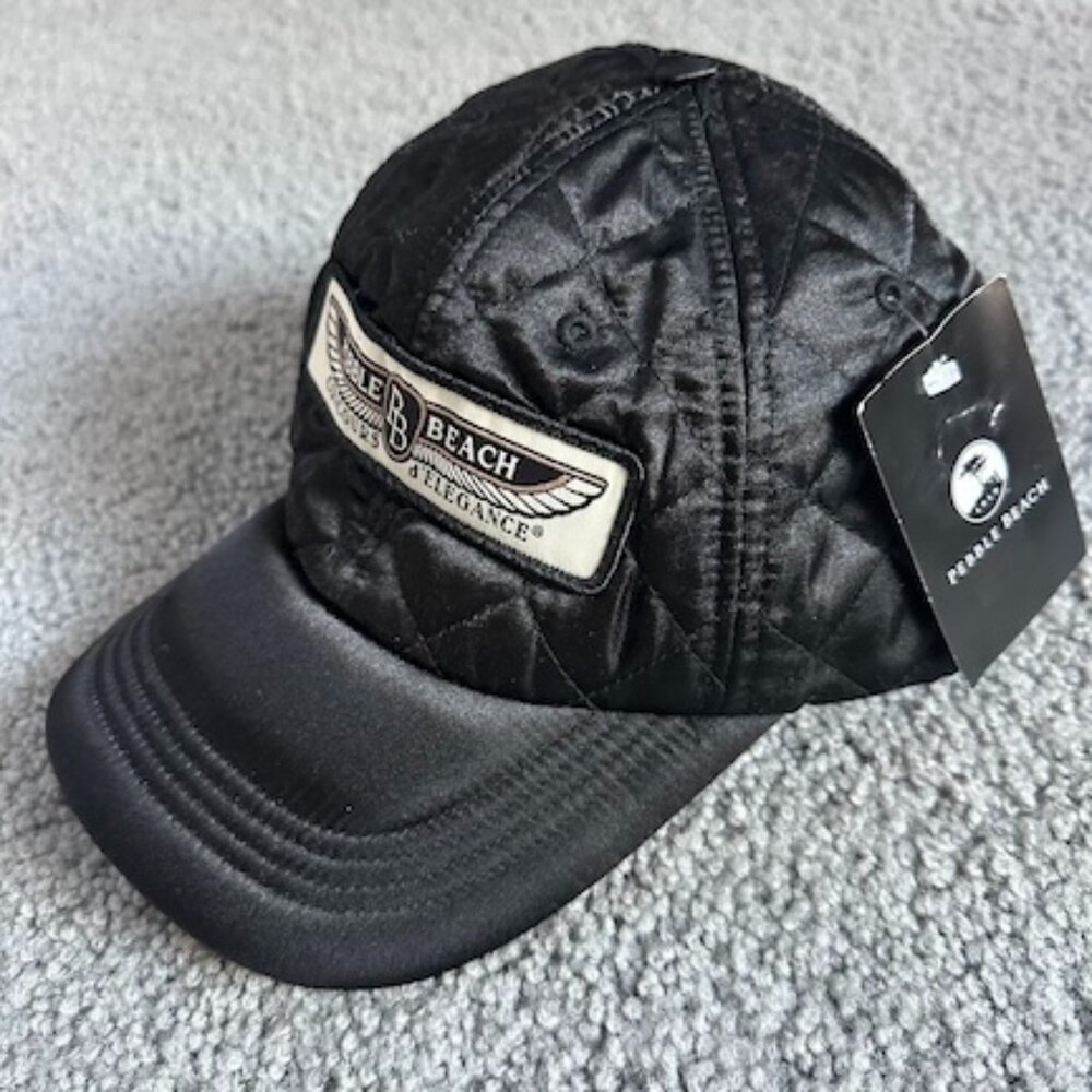 Official Pebble Beach Concours d'Elegance Black Quilted Ball Cap - New with Tags - Picture 2 of 7